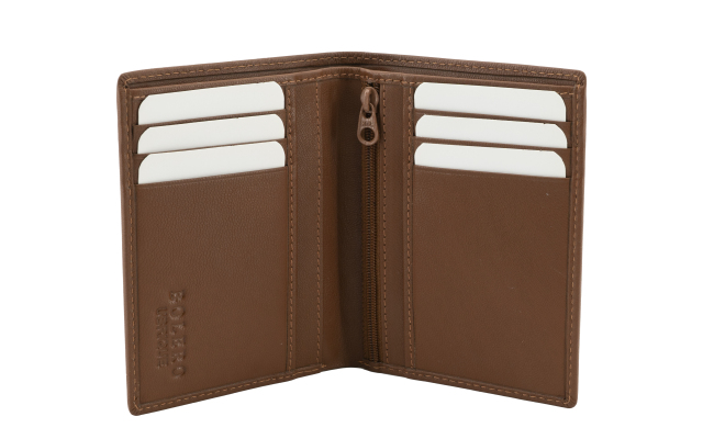 Cartera de piel para hombre en color Cuero hecha en Ubrique