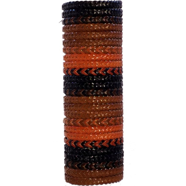Pulseras variadas fabricadas a mano en cuero PU . 25 unds