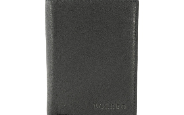 Cartera de piel para hombre en color negra hecha en Ubrique