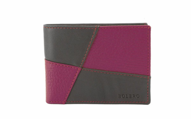 Cartera, billetera, tarjetero, monedero tipo americano morado