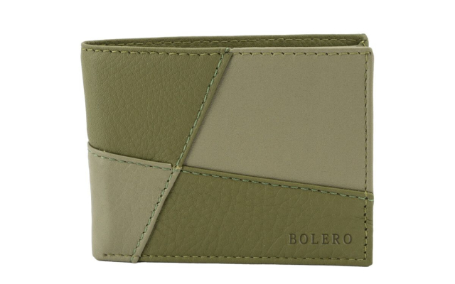 Cartera, billetera, tarjetero, monedero tipo americano verde